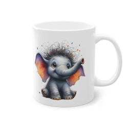 Mug éléphant papillon idée cadeau anniversaire adulte/enfant