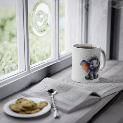Mug éléphant papillon idée cadeau anniversaire adulte/enfant