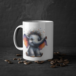 Mug éléphant papillon idée cadeau anniversaire adulte/enfant