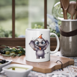 Mug éléphant grimace idée cadeau humour drôle amusant anniversaire