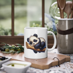 Mug Panda qui dort sur une branche idée cadeau travail bureau anniversaire enfant et adulte