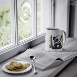Mug panda avec des bambous idée cadeau travail bureau anniversaire pour enfant et adulte