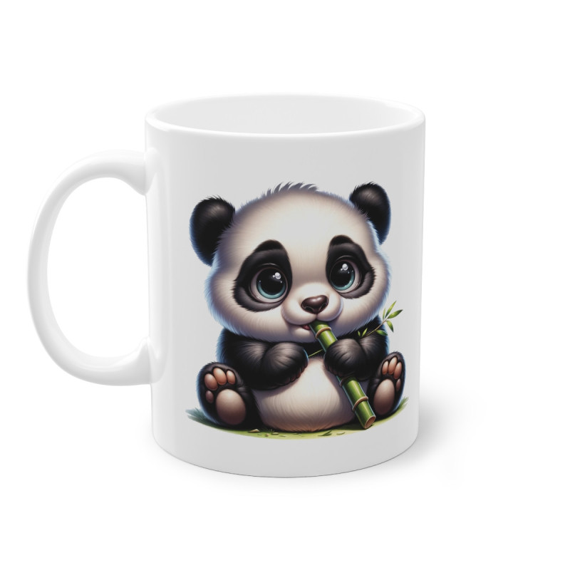 Mug Panda qui mange un bambou idée cadeau humour drôle amusant bureau travail anniversaire pour enfant et adulte