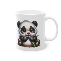 Mug Panda qui mange un bambou idée cadeau humour drôle amusant bureau travail anniversaire pour enfant et adulte