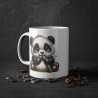 Mug Panda qui mange un bambou idée cadeau humour drôle amusant bureau travail anniversaire pour enfant et adulte