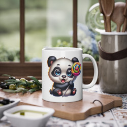 Mug Panda avec une sucette idée cadeau humour drôle amusant bureau travail pour enfant et adulte