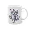 Mug Chat qui danse grimace idée cadeau humour drôle amusant travail bureau pour enfant et adulte