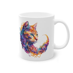 Mug Chat roux coloré idée cadeau bureau travail anniversaire pour enfant et adulte