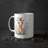 Mug bébé Girafe fleur coloré idée cadeau bureau travail anniversaire pour enfant et adulte