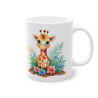 Mug bébé girafe avec des fleurs idée cadeau travail bureau anniversaire pour enfant et adulte