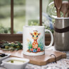 Mug bébé girafe avec des fleurs idée cadeau travail bureau anniversaire pour enfant et adulte