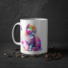Mug chaton coloré papillon fleur idée cadeau bureau travail anniversaire pour adulte et enfant