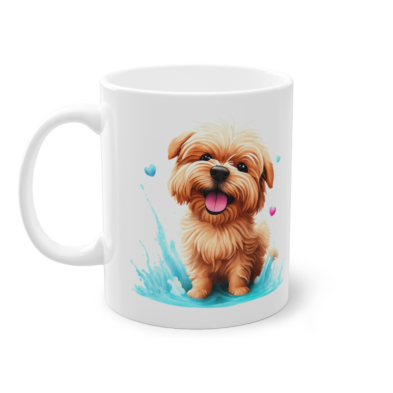 Mug chien avec des coeurs idée cadeau travail bureau anniversaire pour enfant et adulte