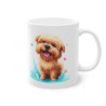 Mug chien avec des coeurs idée cadeau travail bureau anniversaire pour enfant et adulte