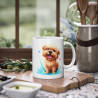 Mug chien avec des coeurs idée cadeau travail bureau anniversaire pour enfant et adulte