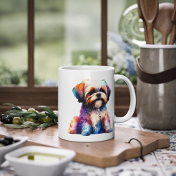 Mug Chien Shih Tzu assis coloré idée cadeau travail bureau pour enfant et adulte