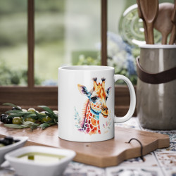 Mug Girafe coloré idée cadeau bureau travail anniversaire pour enfant et adulte