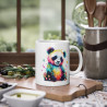 Mug panda coloré tasse idée cadeau travail bureau anniversaire thé café enfant et adulte