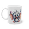 Mug éléphant avec des oiseaux idée cadeau humour drôle anniversaire