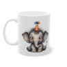 Mug éléphant chapeau anniversaire idée cadeau anniversaire drôle amusant