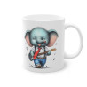 Mug éléphant avec une guitare idée cadeau humour drôle amusant pour enfant et adulte