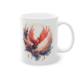 Mug Oiseau rouge majestueux en vol idée cadeau bureau travail anniversaire pour enfant et adulte