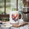 Mug Oiseau rouge majestueux en vol idée cadeau bureau travail anniversaire pour enfant et adulte