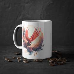 Mug Oiseau rouge majestueux en vol idée cadeau bureau travail anniversaire pour enfant et adulte