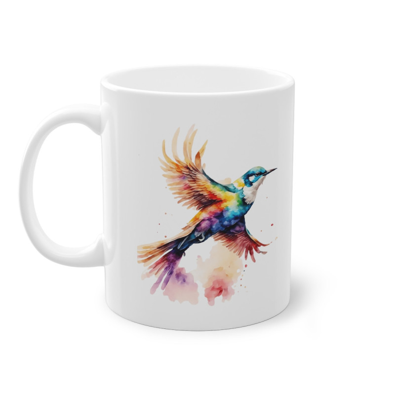 Mug Tasse à café oiseau volant coloré idée cadeau anniversaire travail bureau pour enfant et adulte