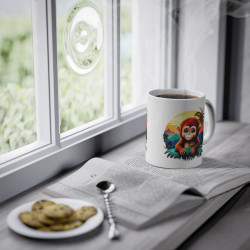 Mug Tasse à café Singe plante tropicale idée cadeau anniversaire travail bureau pour enfant et adulte