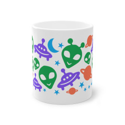 Mug Tasse à café Alien extraterrestre Ovni soucoupe idée cadeau anniversaire travail bureau pour enfant et adulte