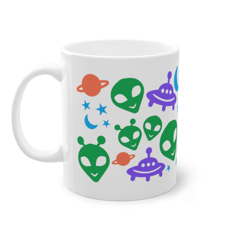 Mug Tasse à café Alien extraterrestre Ovni soucoupe idée cadeau anniversaire travail bureau pour enfant et adulte