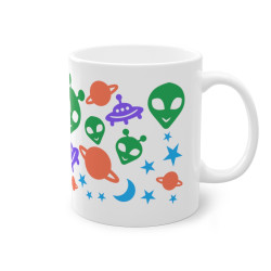 Mug Tasse à café Alien extraterrestre Ovni soucoupe idée cadeau anniversaire travail bureau pour enfant et adulte