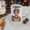 Mug pin-up amusant idée cadeau humour drôle rigolo fun travail bureau pour adulte et enfant