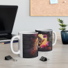 Mug Tasse à café Chat fleurs  idée cadeau  fun travail bureau pour adulte et enfant