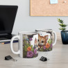 Mug Tasse à café chat mignon idée cadeau humour drôle rigolo fun travail bureau pour adulte et enfant