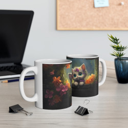 Mug Tasse à café Chaton mignon amusant idée cadeau humour drôle rigolo fun travail bureau pour adulte et enfant
