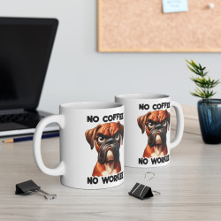 Mug Tasse à café Chien No coffee no workee amusant idée cadeau humour drôle rigolo fun travail bureau pour adulte et enfant