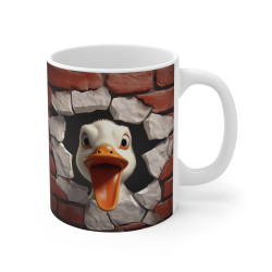 Mug Tasse à café Canard brique amusant idée cadeau humour drôle rigolo fun travail bureau pour adulte et enfant
