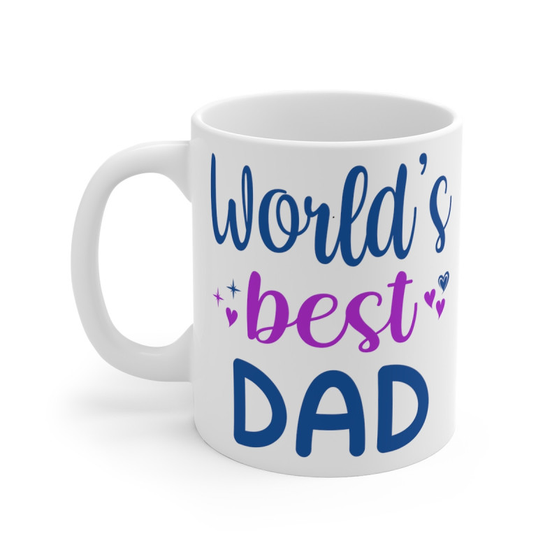 Mug Tasse à café World's Best Dad papa père   idée cadeau  famille papa père fête  travail bureau pour adulte et enfant