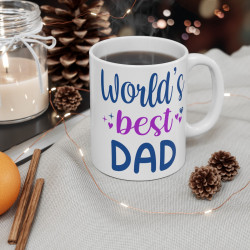 Mug Tasse à café World's Best Dad papa père   idée cadeau  famille papa père fête  travail bureau pour adulte et enfant