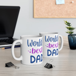 Mug Tasse à café World's Best Dad papa père   idée cadeau  famille papa père fête  travail bureau pour adulte et enfant