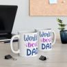 Mug Tasse à café World's Best Dad papa père   idée cadeau  famille papa père fête  travail bureau pour adulte et enfant