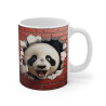 Mug Tasse à café panda mur de brique amusant idée cadeau humour drôle rigolo fun travail bureau pour adulte et enfant
