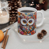 Mug Tasse à café Hibou en bouton amusant idée cadeau humour drôle rigolo fun travail bureau pour adulte et enfant