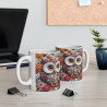 Mug Tasse à café Hibou en bouton amusant idée cadeau humour drôle rigolo fun travail bureau pour adulte et enfant