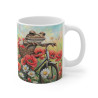 Mug Tasse à café Grenouille coquelicot  idée cadeau humour drôle rigolo fun travail bureau pour adulte et enfant