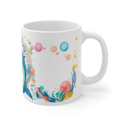 Mug Tasse à café Dauphin coloré  idée cadeau  fun travail bureau pour adulte et enfant