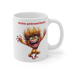 Mug personnalisable personnalisé avec prénom ou texte Singe idée cadeau pour enfant et adulte