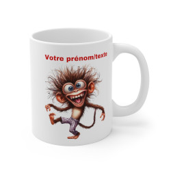 Mug Personnalisable personnalisé Singe dansant idée cadeau anniversaire pour enfant et adulte